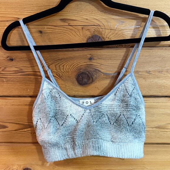 POL knit bra bralette Gray Size Small - Picture 1 of 4